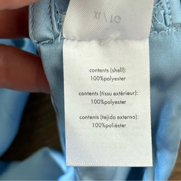 weworewhat blue halter satin crop top backless new nwt - Picture 5 of 6